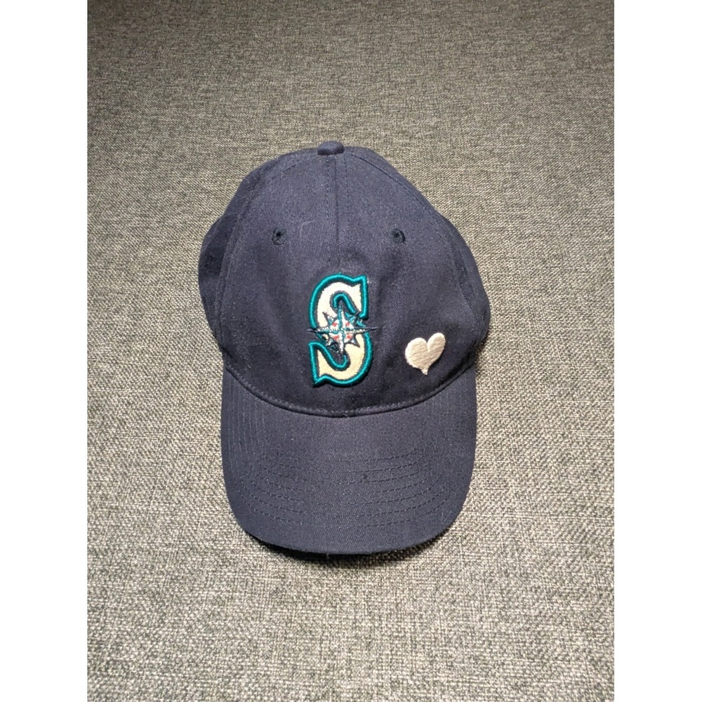 Seattle Mariners Heart Logo Hat Strap Back One Size Blue MLB Baseball Sports Cap